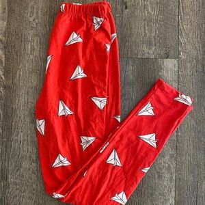 Lularoe OS Red Paper Planes